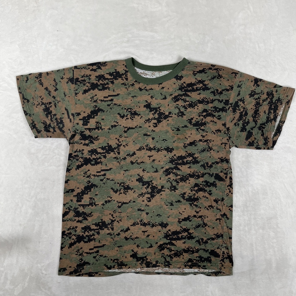 Rothco T-Shirt Mens XL Green Digital Camo Military Outdoor Tagless Tee